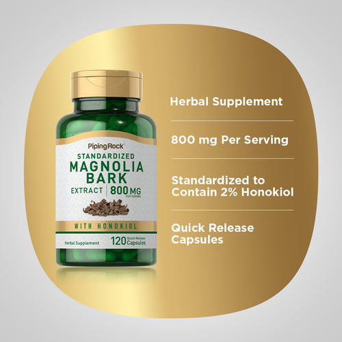 Magnolia Bark (Honokiol), 800 mg (per serving), 120 Quick Release Capsules Benefits