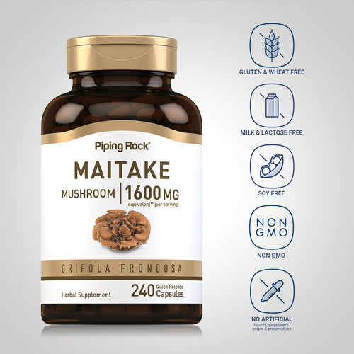 Maitake Mushroom Extract, 1,600 mg (per serving), 240 Quick Release Capsules Dietary Attributes