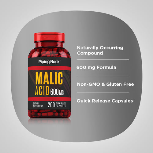 Malic Acid, 600 mg, 200 Quick Release Capsules Benefits