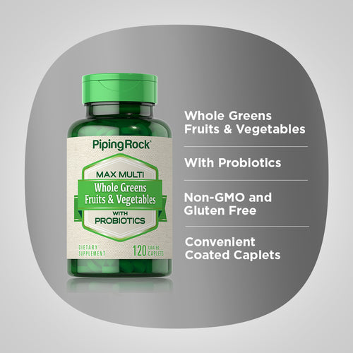 Max Whole GreensFruits & Vegetables with Probiotics, 120 Coated Caplets Benefits