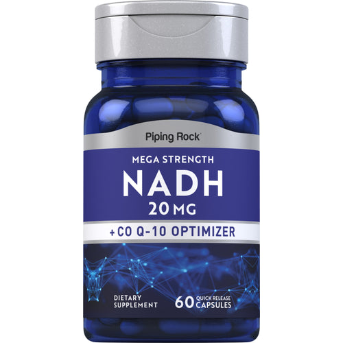 Mega Strength NADH + CoQ10 Optimizer, 20 mg, 60 Quick Release Capsules Bottle