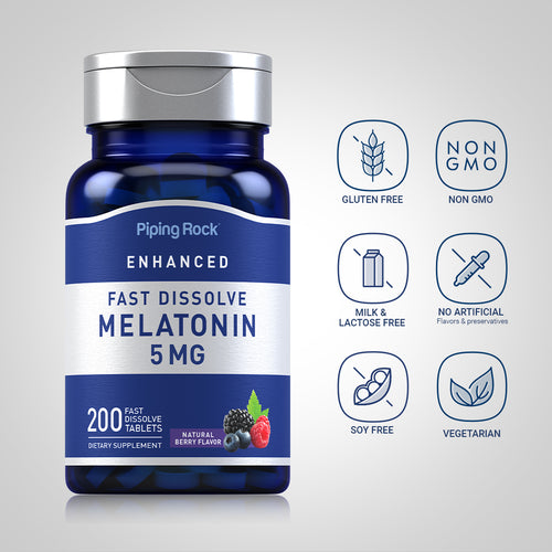 Melatonin Fast Dissolve Tablets, 5 mg, 200 Fast Dissolve Tablets Dietary Attributes