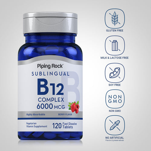 Methylcobalamin B-12 Complex (Sublingual), 6000 mcg, 120 Fast Dissolve Tablets Dietary Attributes 