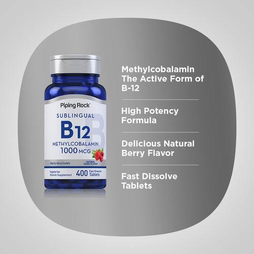 Methylcobalamin B-12 (Sublingual), 1000 mcg, 400 Fast Dissolve Tablets Benefits