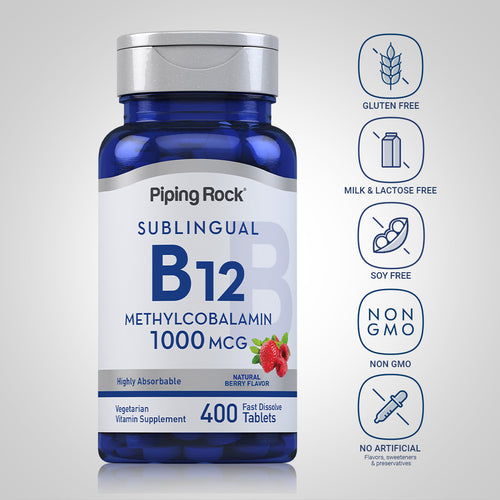 Methylcobalamin B-12 (Sublingual), 1000 mcg, 400 Fast Dissolve Tablets Dietary Attributes 