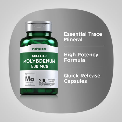 Molybdenum, 500 mcg, 200 Quick Release Capsules Benefits