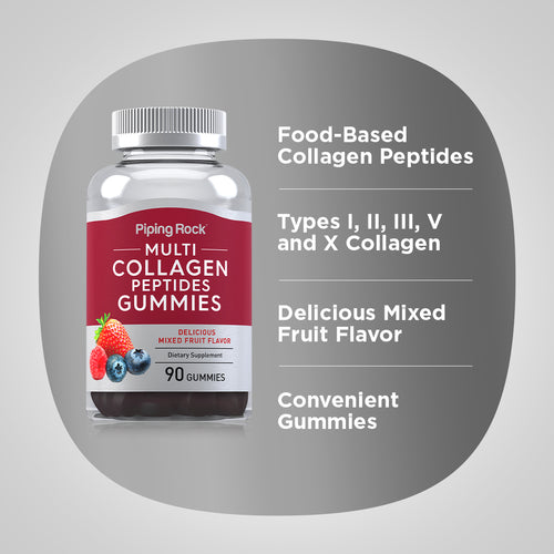 Multi Collagen Peptides Gummies (Delicious Mixed Fruit), 90 Gummies Benefits
