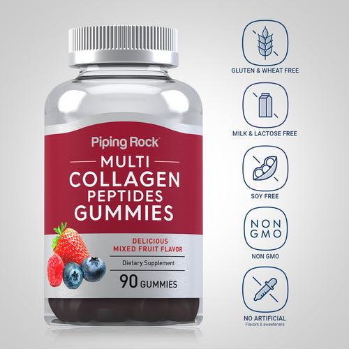 Multi Collagen Peptides Gummies (Delicious Mixed Fruit), 90 Gummies Dietary Attributes