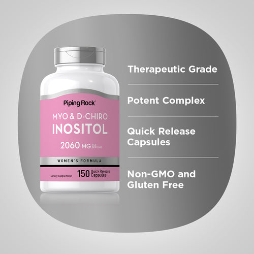 Myo & D-Chiro Inositol for Women, 2060 mg (per serving), 150 Quick Release Capsules Benefits