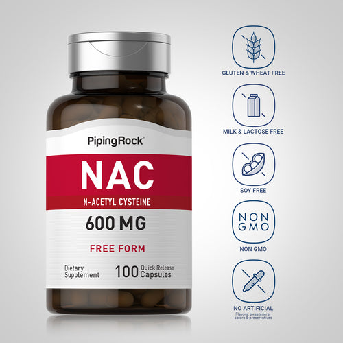 N-Acetyl Cysteine (NAC), 600 mg, 100 Quick Release Capsules dietary attributes