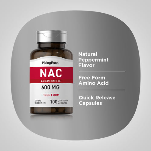 N-Acetyl Cysteine (NAC), 600 mg, 100 Quick Release Capsules benefits