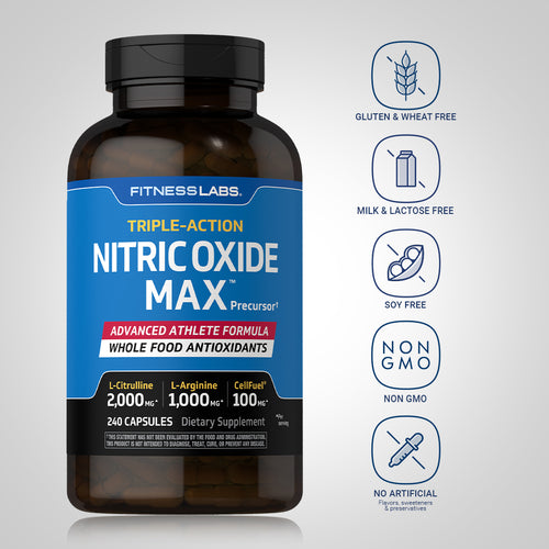 Nitric Oxide Max, 240 Capsules Dietary Attributes