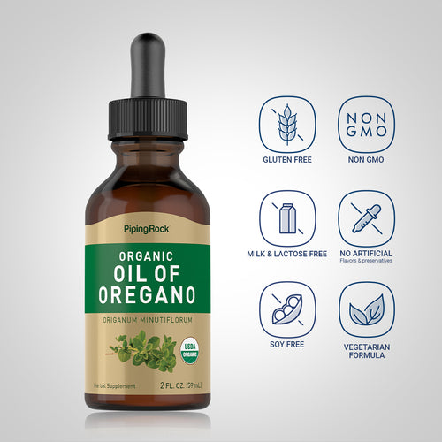 Oil of Oregano (Organic), 2 fl oz (59 mL) Dropper Bottle  Dietary Attribute