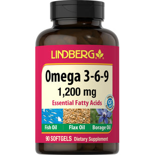 Omega 3-6-9 Fish, Flax & Borage, 1200 mg, 90 Softgels