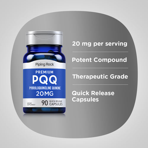 PQQ Pyrroloquinoline Quinone, 20 mg, 90 Quick Release Capsules Benefits