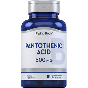 Pantothenic Acid, 500 mg, 100 Quick Release Capsules