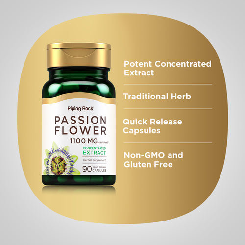 Passion Flower, 1100 mg, 90 Quick Release Capsules Benefits