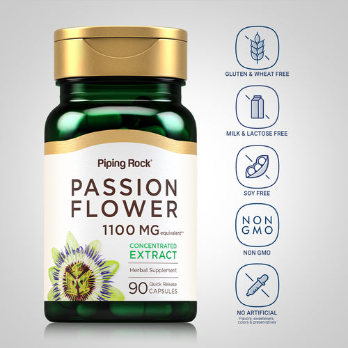 Passion Flower, 1100 mg, 90 Quick Release Capsules Dietary Attributes