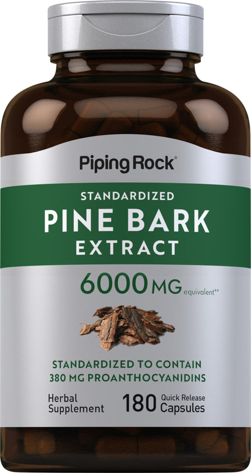 Pine Bark Extract, 6000 mg, 180 Quick Release Capsules Bottle