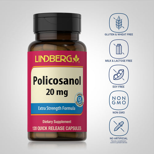 Policosanol, 20 mg, 120 Quick Release Capsules Dietary Attributes 