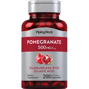 Pomegranate Extract (Standardized), 500 mg (per serving), 200 Quick Release Capsules