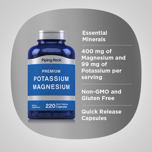 Potassium Magnesium, 220 Quick Release Capsules Benefits