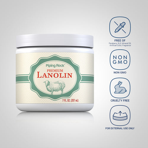 Pure Lanolin Cream, 7 fl oz (207 mL) Jar Attributes