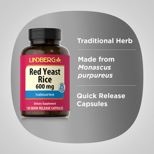 Red Yeast Rice, 600 mg, 120 Quick Release Capsules Benefits