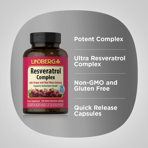 Resveratrol Complex, 600 mg, 120 Quick Release Capsules Benefits 