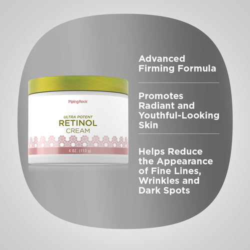 Retinol Cream (Ultra Potent Vitamin A Cream), 400,000 IU per Jar IU, 4 oz (113 g) Jar Benefits