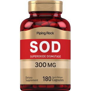 SOD Superoxide Dismutase 2400 Units, 300 mg, 180 Quick Release Capsules