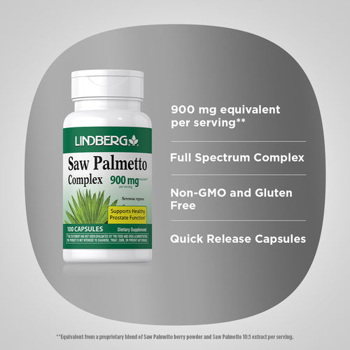 Saw Palmetto Complex, 900 mg (per serving), 100 Capsules Benefits