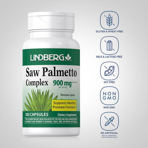 Saw Palmetto Complex, 900 mg (per serving), 100 Capsules Dietary Attributes 