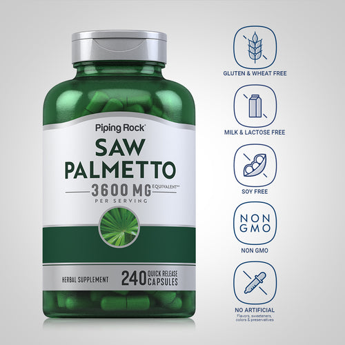 Saw Palmetto, 3600 mg (per serving), 240 Quick Release Capsules Dietary Attributes