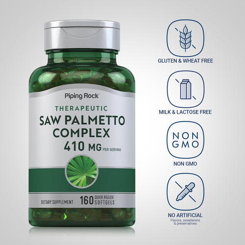 Saw Palmetto, 410 mg (per serving), 160 Quick Release Capsules Dietary Attributes