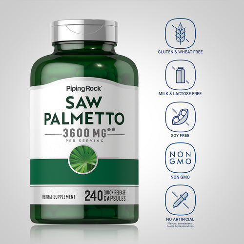 Saw Palmetto, 3600 mg (per serving), 240 Quick Release Capsules Dietary Attribute