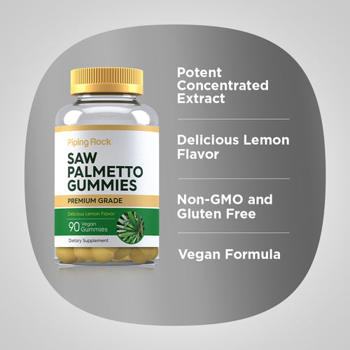 Saw Palmetto (Natural Lemon), 90 Vegan Gummies Benefits