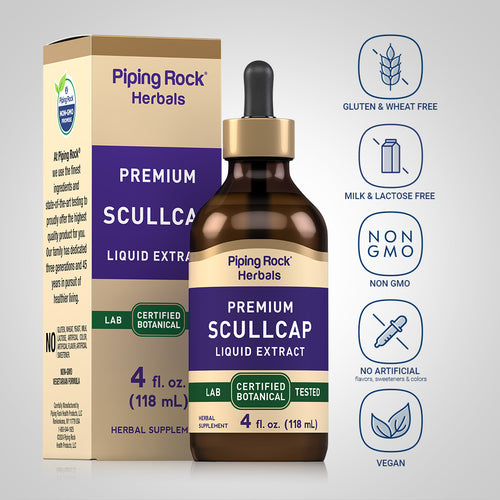 Scullcap Liquid Extract Alcohol Free, 4 fl oz (118 mL) Dropper Bottle Dietary Attributes 