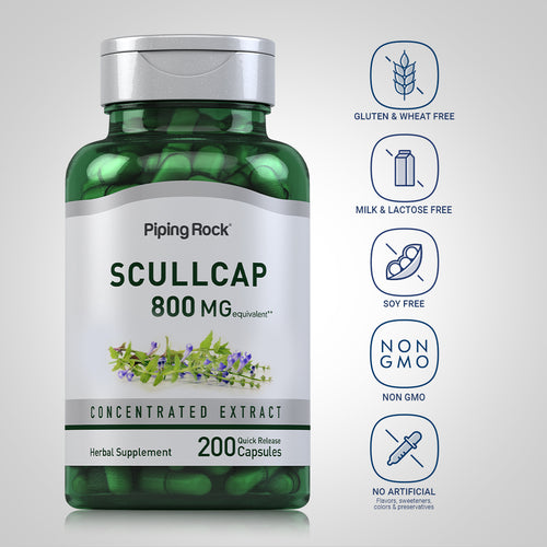 Scullcap Herb, 800 mg, 200 Quick Release Capsules Dietary Attributes