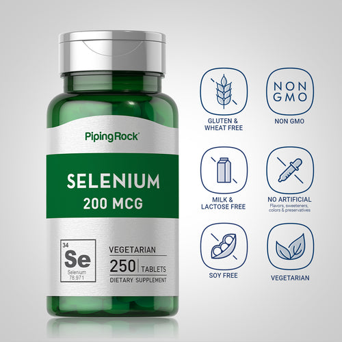 Selenium, 200 mcg, 250 Tablets Dietary Attributes