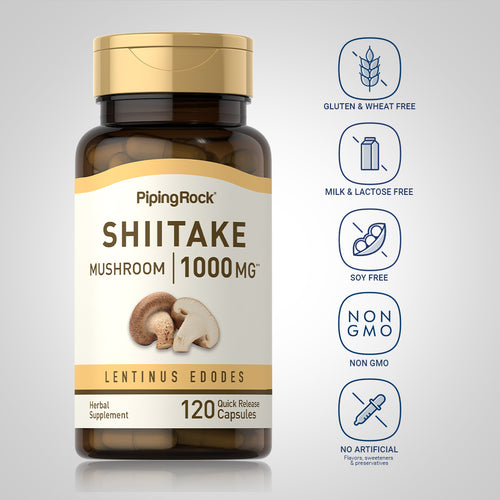 Shiitake Mushroom, 1000 mg, 120 Quick Release Capsules Dietary Attribute
