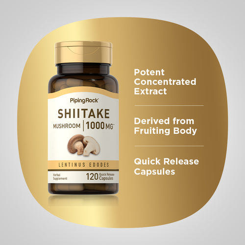 Shiitake Mushroom, 1000 mg, 120 Quick Release Capsules Benefits