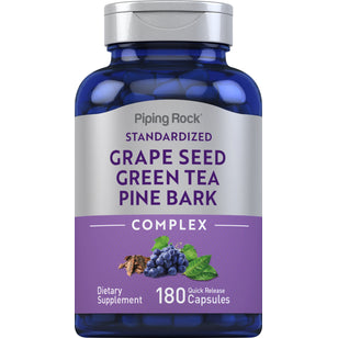 Standardized Grape seed, Green Tea & Pine Bark Complex, 180 Quick Release Capsules