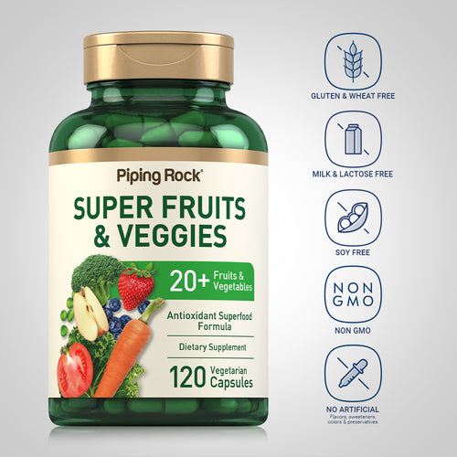 Super Fruits and Veggies, 120 Vegetarian Capsules Daily Attributes