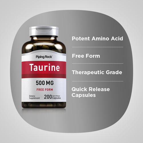 Taurine, 500 mg, 200 Quick Release Capsules Benefits