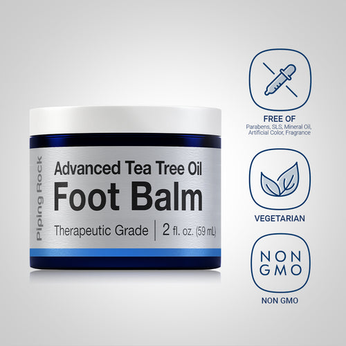 Tea Tree Oil Foot Balm, 2 fl oz (59 mL) Jar Attributes