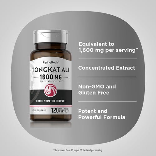 Tongkat Ali Long Jack, 1600 mg (per serving), 120 Quick Release Capsules Benefits