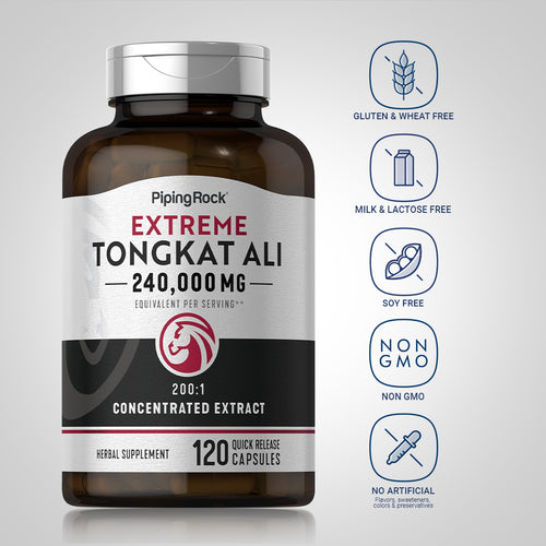 Tongkat Ali Longjack, 240000 mg (per serving), 120 Quick Release Capsules Dietary Attributes