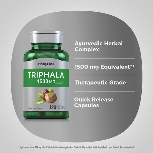 Triphala, 1500 mg, 120 Quick Release Capsules Benefits