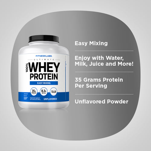 Ultimate Whey Protein (Unflavored), 5 lbs (2.26 kg) Bottle Benefits